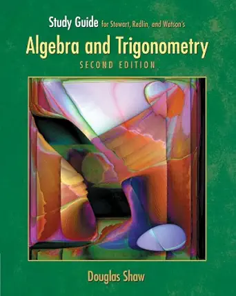 study guide for algebra and trigonometry second edition 2nd edition james stewart ,lothar redlin ,saleem