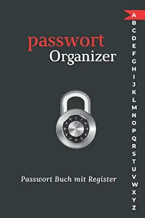 passwort organizer passwort buch mit register ein passwort notizbuch login daten und passw rter sicher