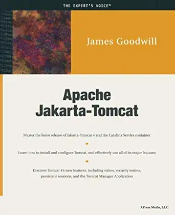 apache jakarta tomcat 1st edition james goodwill 1893115364, 978-1893115361