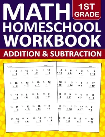 homeschool math workbook 1st grade addition and subtraction exercises math workbook addition and subtraction