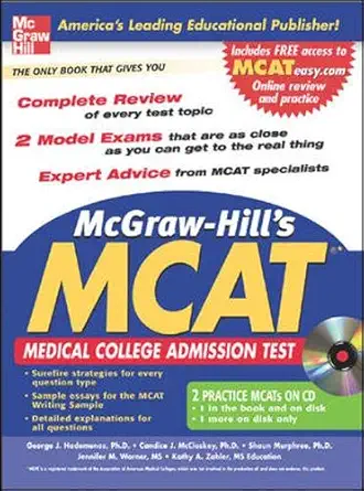 mcgraw hills new mcat with cd rom 1st edition george hademenos ,candice mccloskey ,shaun murphree ,jennifer