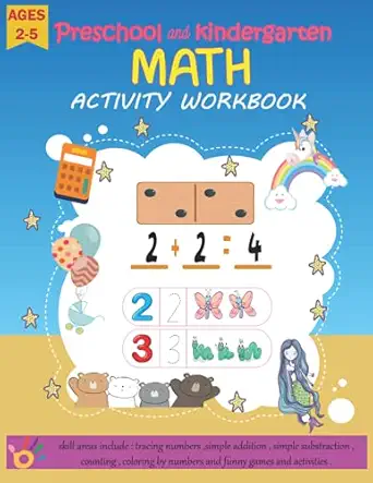 preschool and kindergarten math activity workbook for kindergarten and preschool kids learning numbers racing