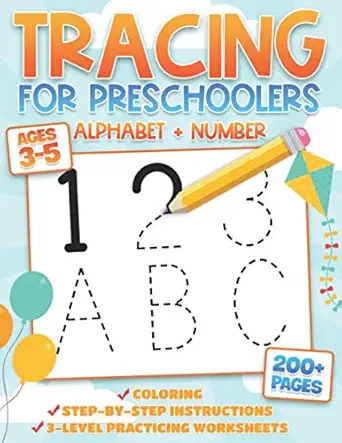 tracing for preschoolers alphabet + number learn to write workbook tracing numbers and letters/alphabet for