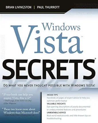 windows vista secrets 1st edition brian livingston ,paul thurrott 0764577042, 978-0764577048
