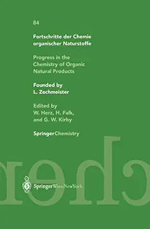 progress in the chemistry of organic natural products / fortschritte der chemie organischer naturstoffe 1st