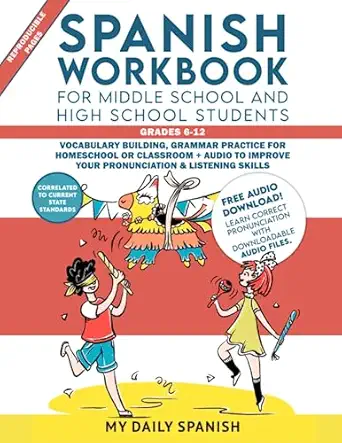 spanish workbook for middle school and high school students grades 6 12 vocabulary building grammar practice
