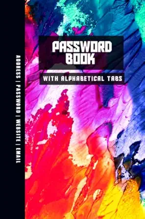 password book with alphabetical tabs colourful login password book 6 x 9 organizer logbook for passwords