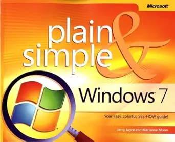 windows 7 plain and simple 1st edition jerry joyce ,marianne moon 0735626669, 978-0735626669