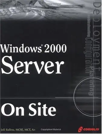 windows 2000 server on site pap/cdr edition joli ballew 1932111115, 978-1932111118