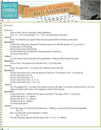 calculus equations and answers 1st edition speedy publishing llc 1632874377, 978-1632874375