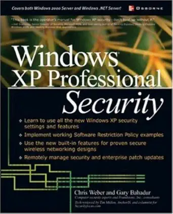windows xp professional security 1st edition chris weber b005zob5jq