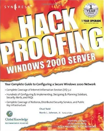 hack proofing windows 2000 server 1st edition syngress b008slmw9a