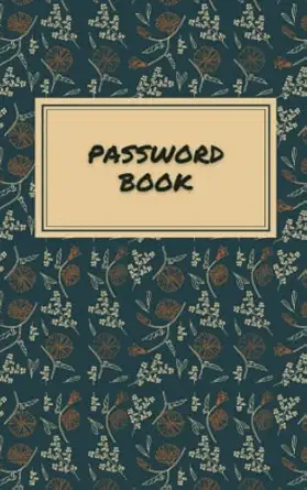 password book internet password organizer 5 x 8 small password journal password logbook modem / router