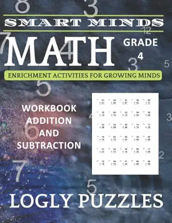 smart minds math workbook addition and subtraction grade 4 math practice workbook for 4th grade with more
