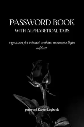 password book with alphabetical tabs internet password book organizer 1st edition eyll gen b0bccbd94m