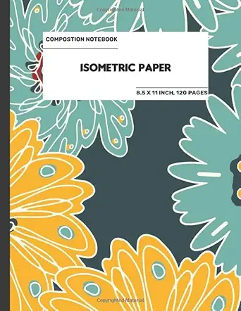 the composition book isometric paper 5tsv isometric paper for 3d designs architecture landscaping maths