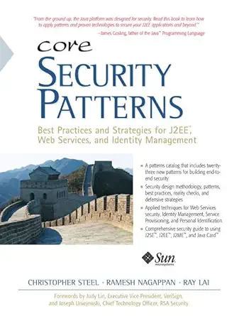 core security patterns best practices and strategies for j2ee web services and identity management 1st