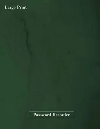 large print password recorder all in one place internet password website and email address book large print