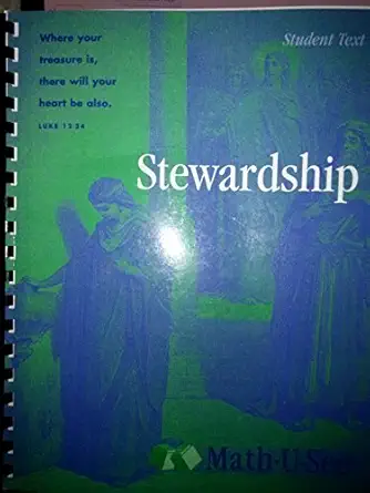 stewardship student text 1st edition steven p demme 1608260526, 978-1608260522