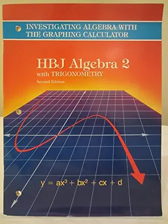 investigating algebra with the graphing calculator 1st edition neal golden 0153536853, 978-0153536854