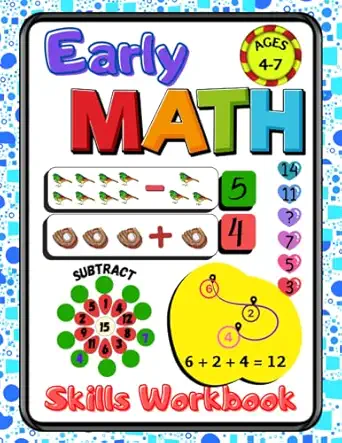 early math skills workbook for ages 4 7 playful math exercises early learners for developing essential math