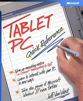 tablet pc quick reference 1st edition jeff van west 0735618631, 978-0735618633