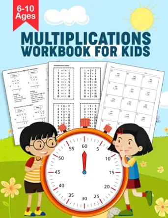 multiplication workbook for 6 10 year olds multiplication book for 2nd 3rd and 4th graders math review