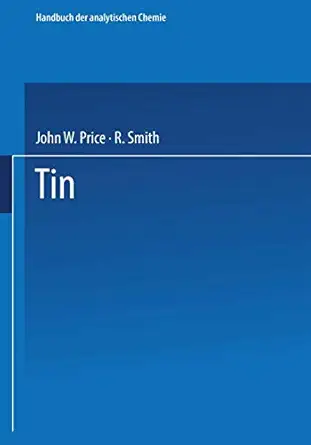 tin 1978th edition john w price ,r smith 3662105616, 978-3662105610