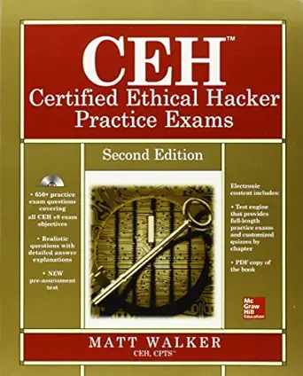 ceh certified ethical hacker practice exams second edition 2nd edition matt walker 0071838732, 978-0071838733