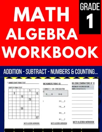1th grade math algebra workbook grade 1 homeschool math curriculum worksheets addition subtract number and