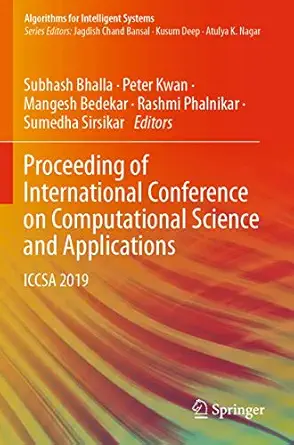 proceeding of international conference on computational science and applications iccsa 2019 1st edition