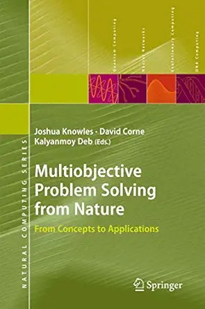 multiobjective problem solving from nature from concepts to applications 1st edition joshua knowles ,david