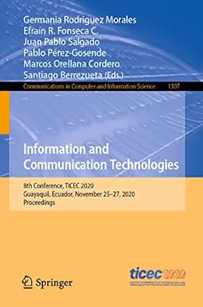 information and communication technologies 8th conference ticec 2020 guayaquil ecuador november 25 27 2020