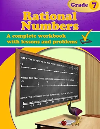 rational numbers grade 7 workbook 1st edition maria miller 153317489x, 978-1533174895