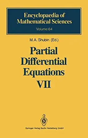 partial differential equations vii spectral theory of differential operators 1st edition m a shubin ,t