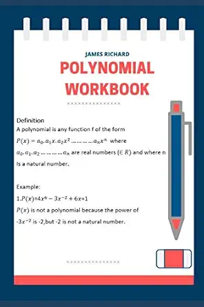 polynomials workbook 1st edition james richard 979-8604687031