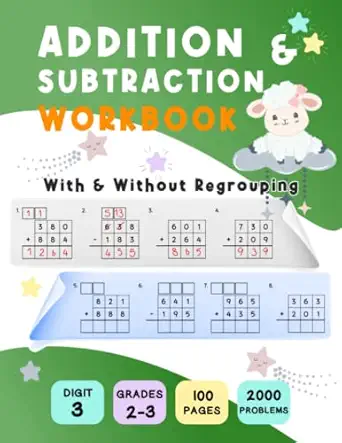 3 digit addition and subtraction workbook math drills triple digit arithmetic with and without regrouping 1st