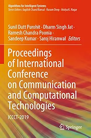 proceedings of international conference on communication and computational technologies iccct 2019 1st