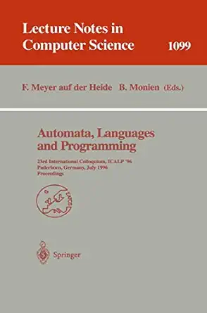 automata languages and programming 23rd international colloquium icalp 96 paderborn germany july 8 12 1996