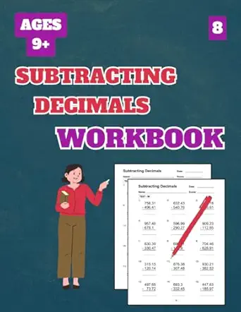 subtracting decimals workbook level 8 50 tests about subtracting decimals level 8 for grades 4 7 with answer