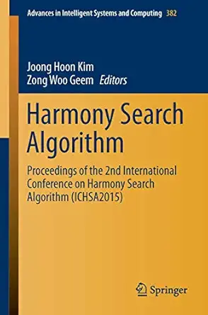 harmony search algorithm proceedings of the 2nd international conference on harmony search algorithm 1st