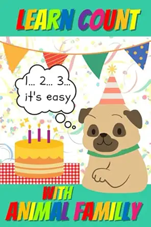 learn count with animal family preschool activity math workbook for toodler learning the numbers count 1 2 3
