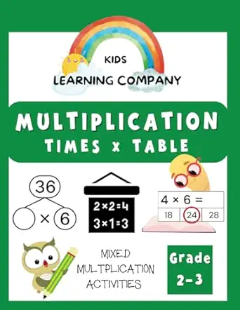 multiplication times table math workbook for grade 2 3 math workbook kids ages 7 9 homeschool 2nd and 3rd