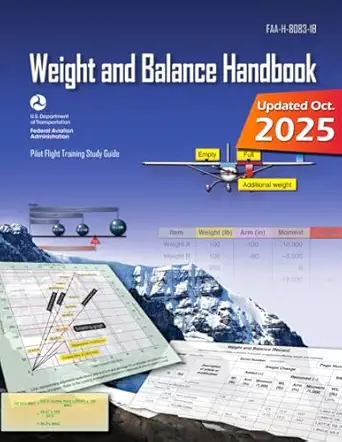 weight and balance handbook faa h 8083 1b pilot flight training study guide 1st edition u s department of