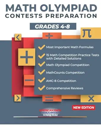 math olympiad contests preparation grades 4 8 amc 8 mathcounts mathcon and math leagues 1st edition american