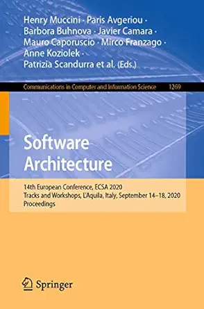 software architecture 14th european conference ecsa 2020 tracks and workshops laquila italy september 14 18
