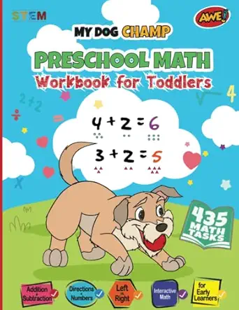 my dog champ preschool math workbook for toddlers learning resources activities for kindergarten preschoolers