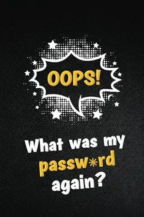 oops what was my password again your alphabetically sorted personal password manager includes 6 comprehensive