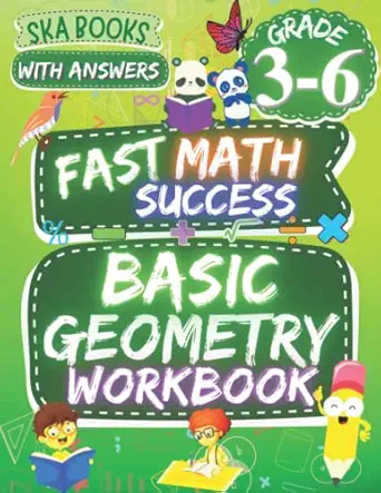math success basic geometry workbook grade 3 6 measuring angles lines rectangles and finding perimeter volume