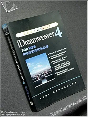 essential macromedia dreamweaver for web professionals 1st edition tony arguelles 0130315729, 978-0130315724